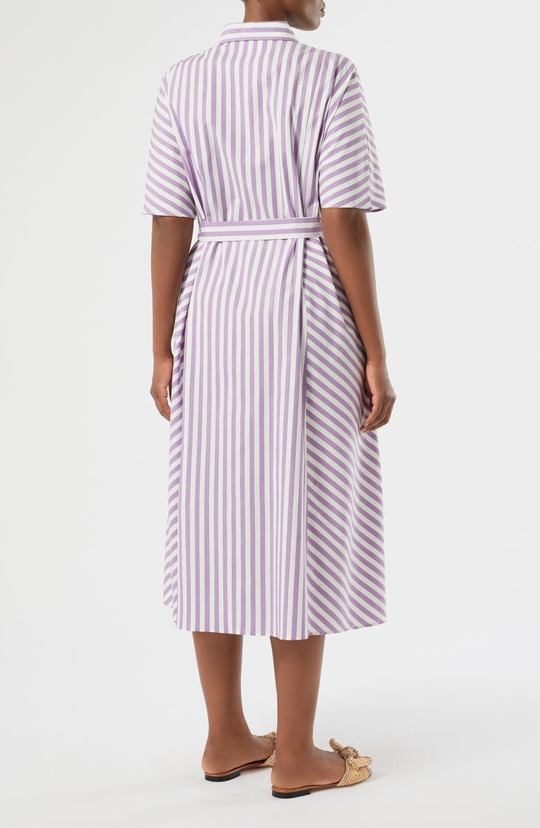 Marina Rinaldi Flirt Stripe Shirtdress, Alternate, color, Purple