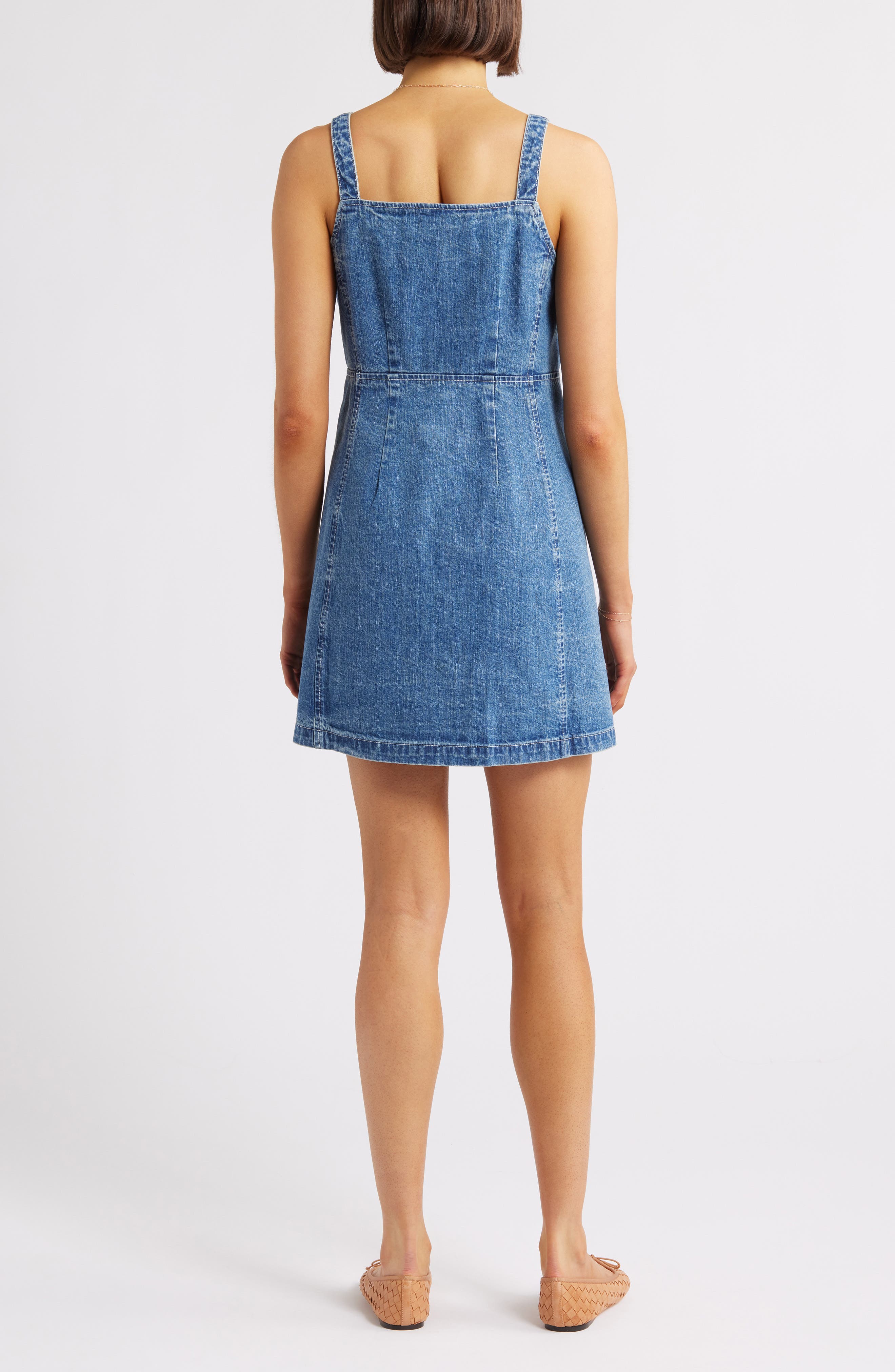 Alexis Button-Up Denim Minidress - image 2