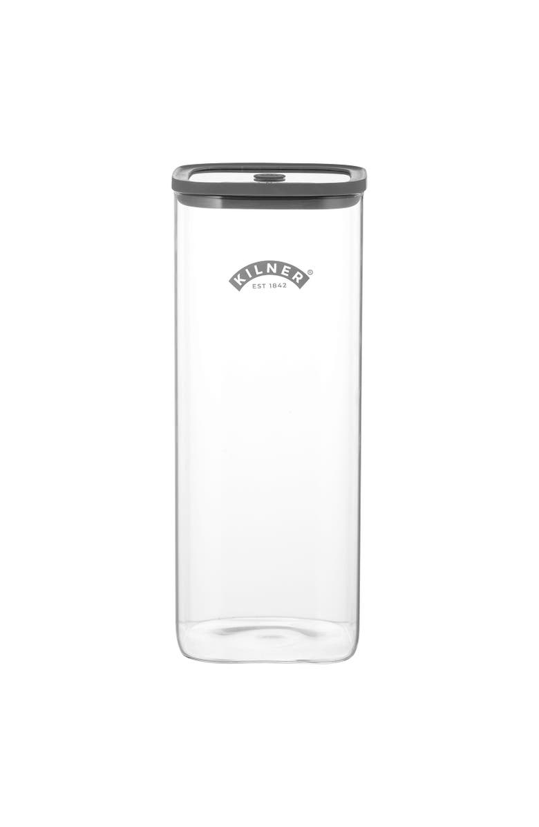 Kilner Fresh Storage Square Jar, Borosilicate Glass Food Container, Main, color, 12.2 In