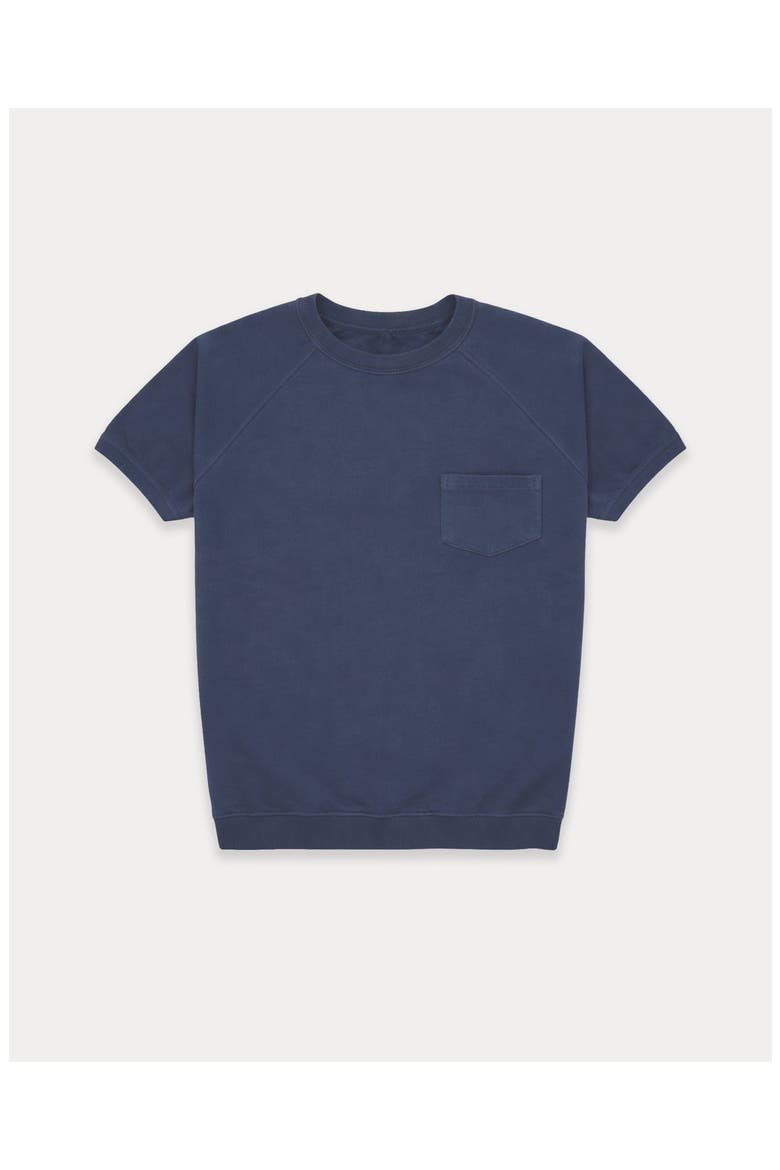 Highway Short-Sleeve Brushed Jersey Sweatshirt, Main, color, Indigo