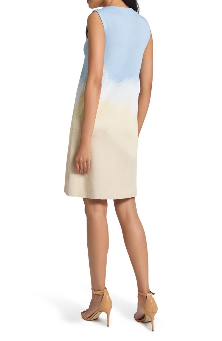 Misook Landscape Pattern Sleeveless Fit & Flare Dress, Alternate, color, 