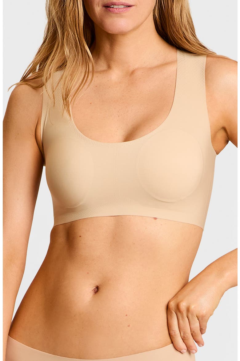 Zone Smoothing Bralette, Main, color, BEIGE