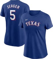 Nike Women's Nike Corey Seager Royal Texas Rangers Fuse Name & Number T-Shirt