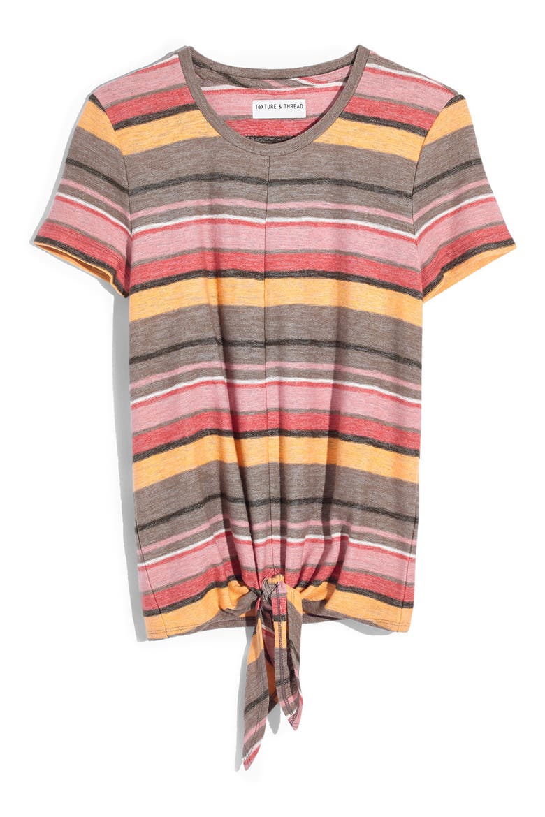 Texture & Thread Modern Tie-Front Top, Alternate, color, BRITISH SURPLUS