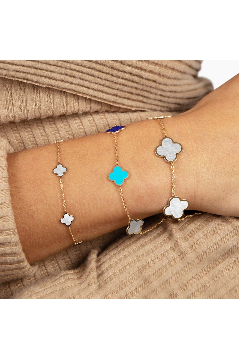 Small Pastel Mixed Clover Bracelet, Alternate, color, Pastel Mixed