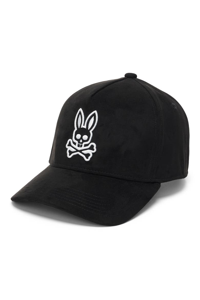 Kenneth Faux Suede A-Frame Trucker Cap, Main, color, BLACK