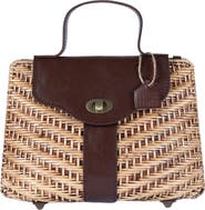 Jelavu Nori Handwoven Rattan Top Handle Bag