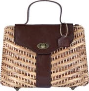 Jelavu Nori Handwoven Rattan Top Handle Bag