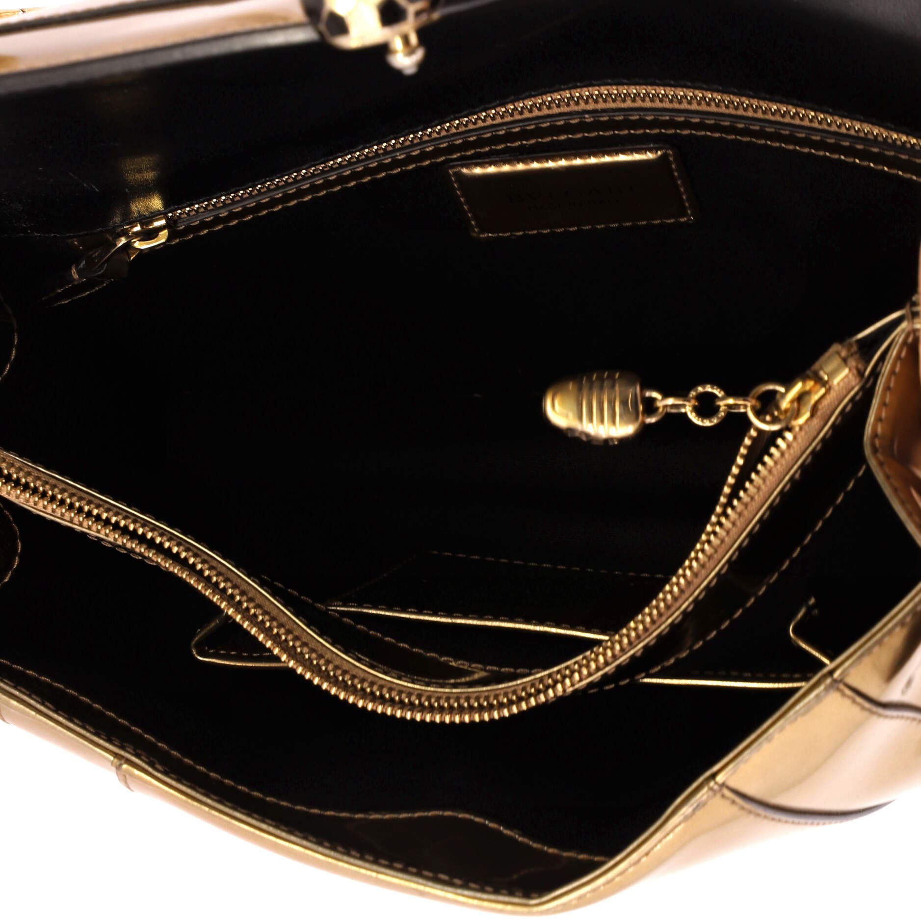 Serpenti Forever Shoulder Bag Patent Medium, Alternate, color, Metallic Gold
