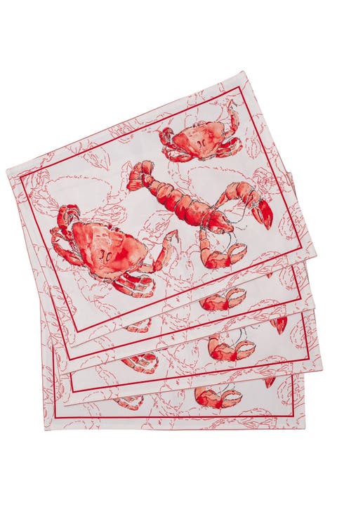 Feeling Crabby Canvas Placemats, Set of 4