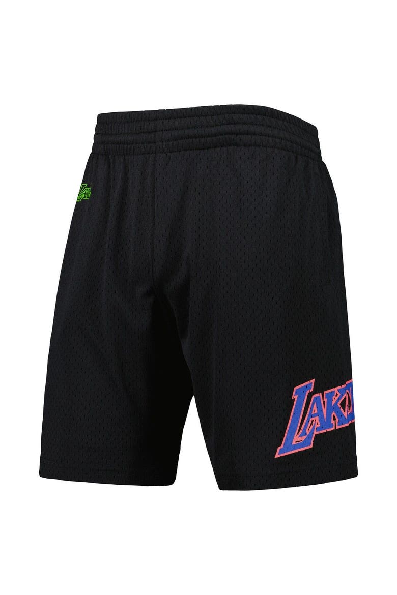 Men's Mitchell & Ness Black Los Angeles Lakers Hardwood Classics Color Bomb Energy Shorts, Alternate, color, Black