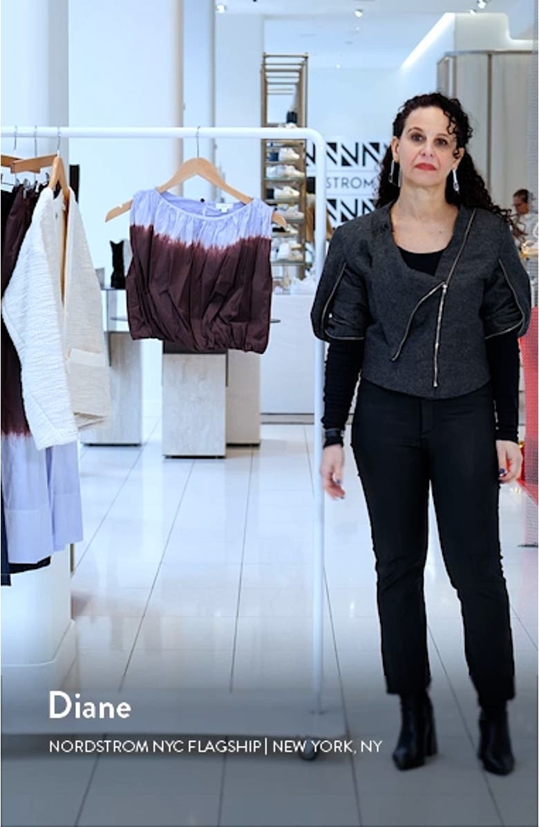 Nell Strapless Ombré Cotton Crop Top, sales video thumbnail