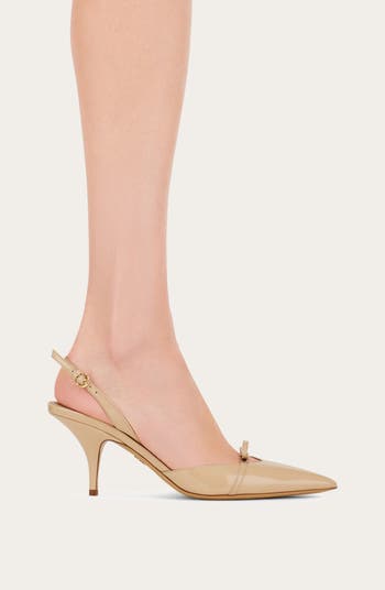 【関税込み】FERRAGAMO Gylla' slingback FERRAGAMO Gylla Pointed Toe Slingback Pump (Women) | Nordstrom