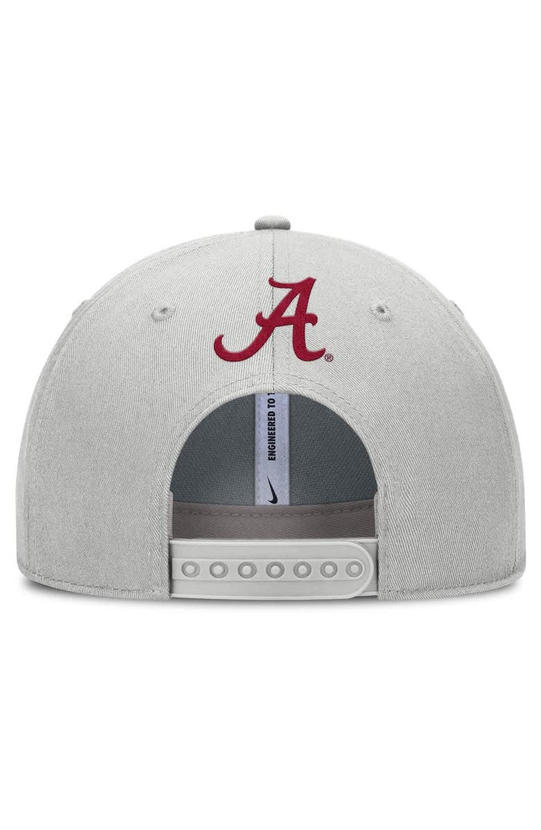 Nike Men's Nike Gray Alabama Crimson Tide 2025 Sideline Dust Pinched Rise Adjustable Hat, Alternate, color, Gray