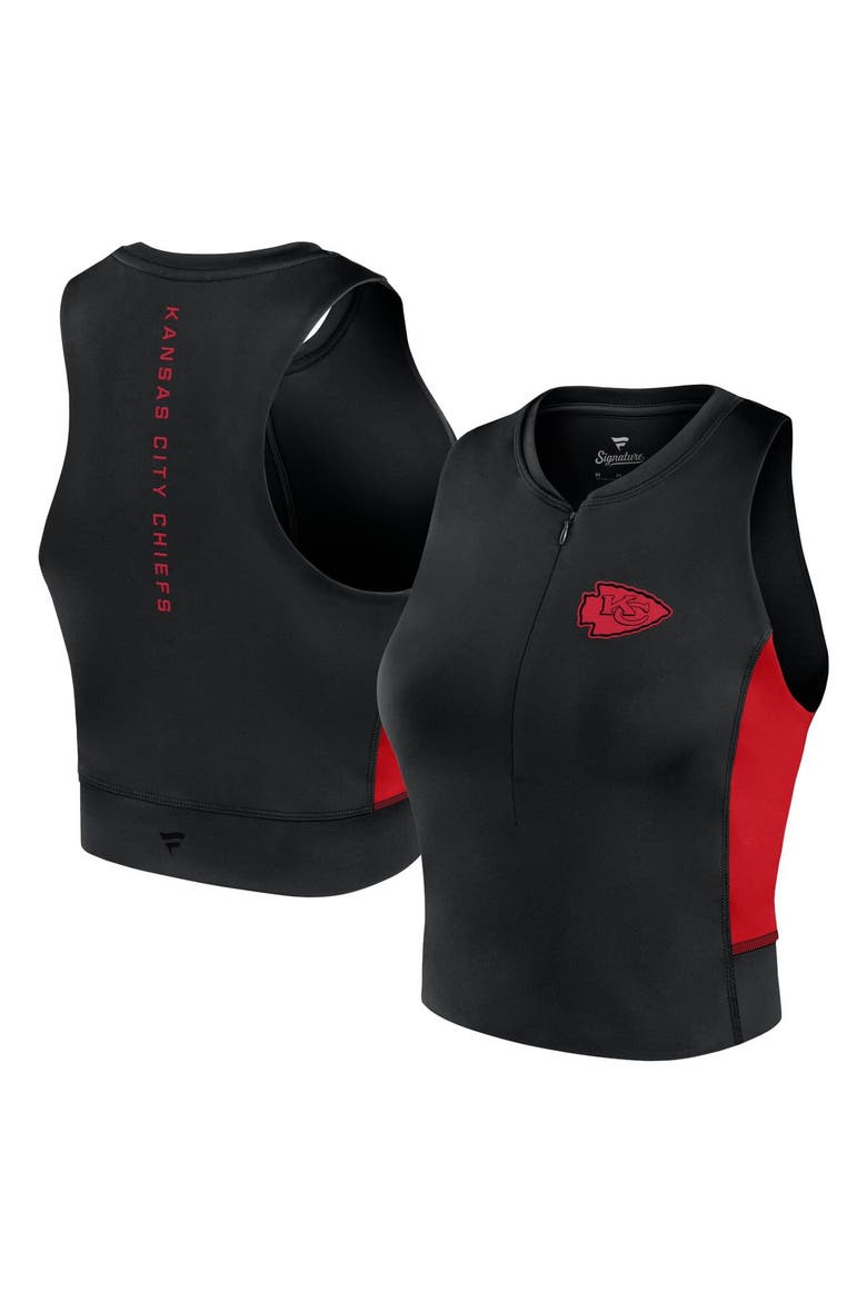 Women's Fanatics Signature Black Kansas City Chiefs Studio Fitted Gym Tank Top, Main, color, Black