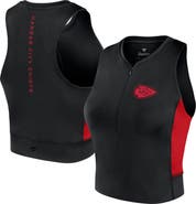 Fanatics Signature Women's Fanatics Signature Black Kansas City Chiefs Studio Fitted Gym Tank Top