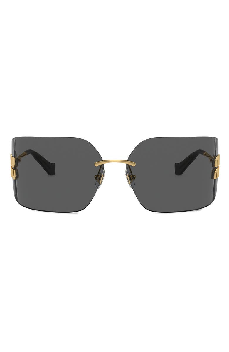 Miu Miu 80mm Oversize Irregular Sunglasses, Main, color, Gold/ Grey
