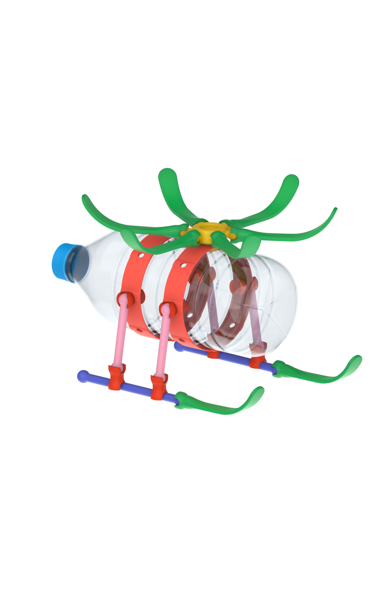 Oddy Inventions Helicopter Building Kit, Alternate, color, NO COLOR