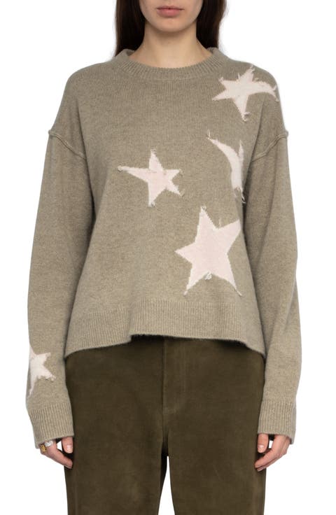 Markuz Intarsia Star Cashmere Crewneck Sweater