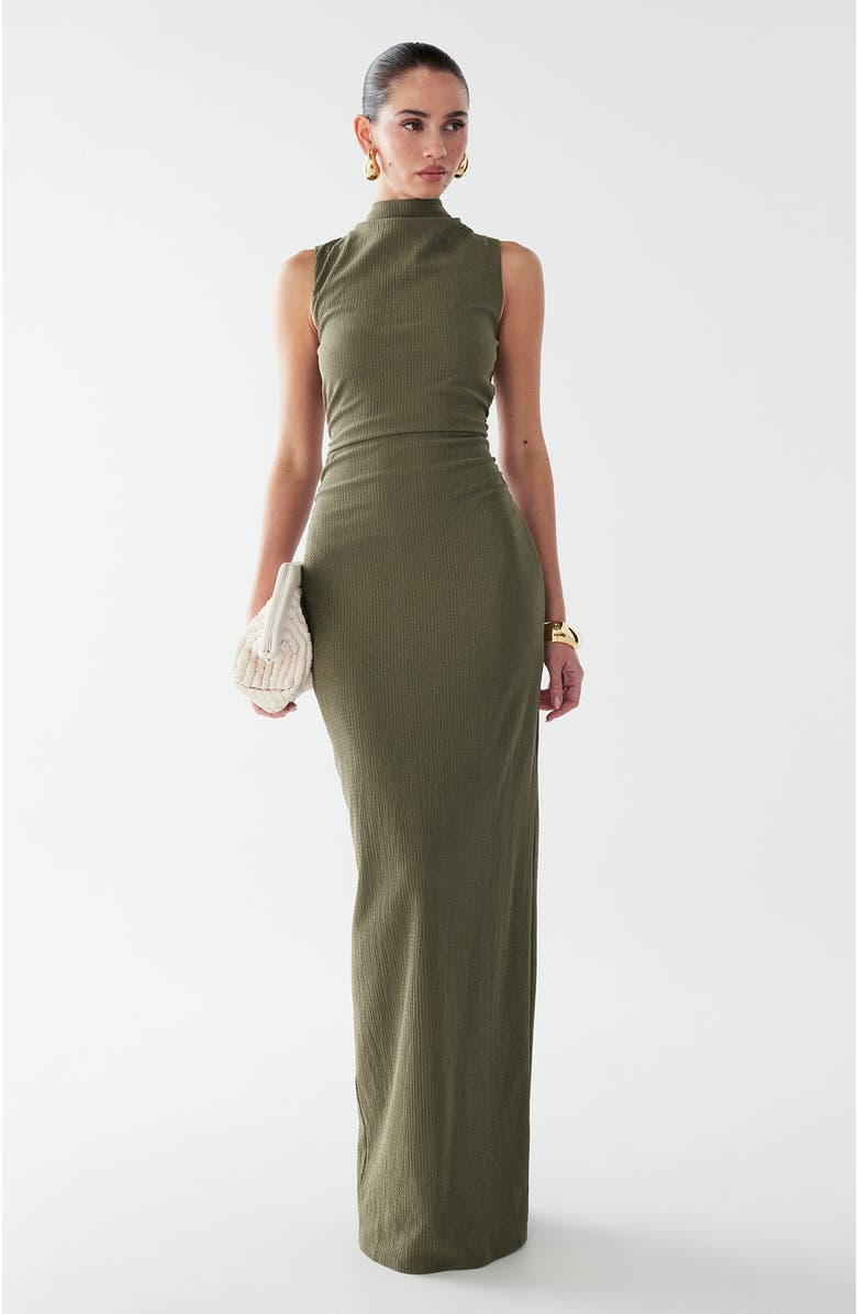 BWLDR Lana Maxi Dress, Alternate, color, Dark Olive
