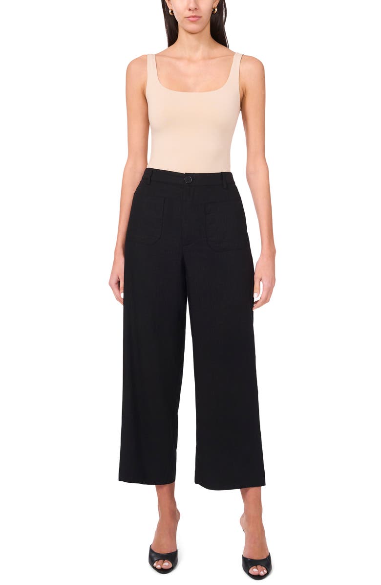 Halogen<sup>®</sup> Patch Pocket Ankle Crop Pants, Alternate, color, Rich Black