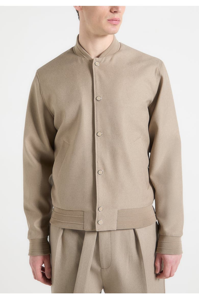 Savin Tailored Bomber Jacket, Alternate, color, Beige