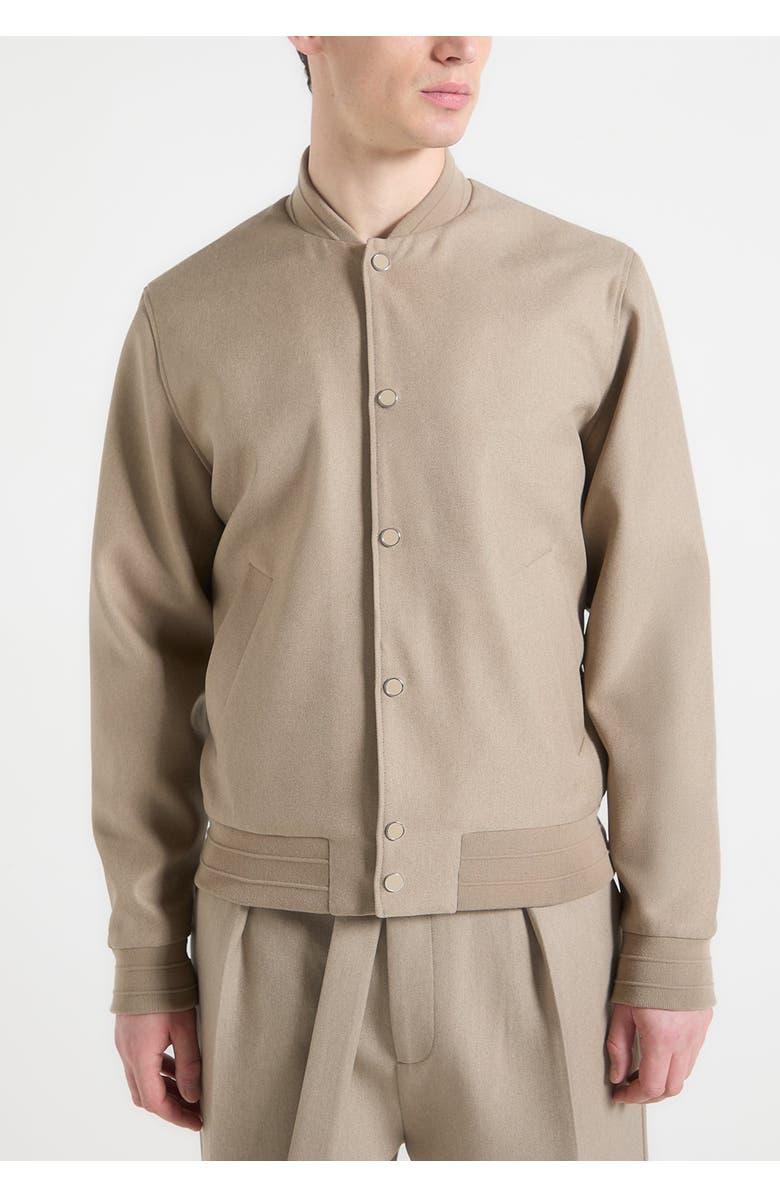 Manière De Voir Savin Tailored Bomber Jacket, Alternate, color, Beige