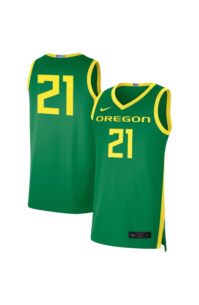Nike Men's Nike #21 Green Oregon Ducks Limited Basketball Jersey, Main, color, Apple Green