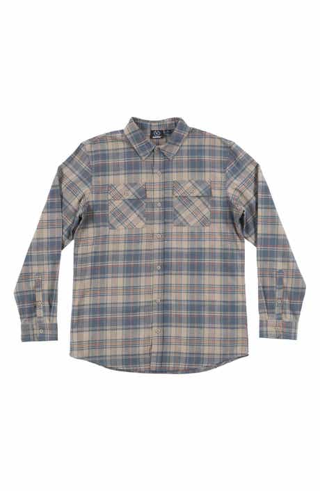 Plaid Flannel Button-Up Shirt