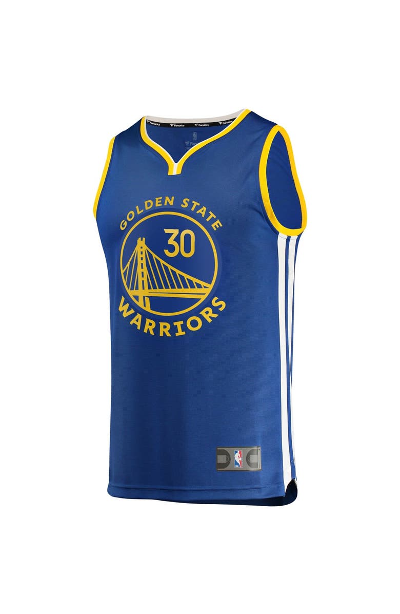 FANATICS Men's Fanatics Branded Stephen Curry Royal Golden State Warriors Fast Break Replica Player Team Jersey - Icon Edition, Alternate, color, 