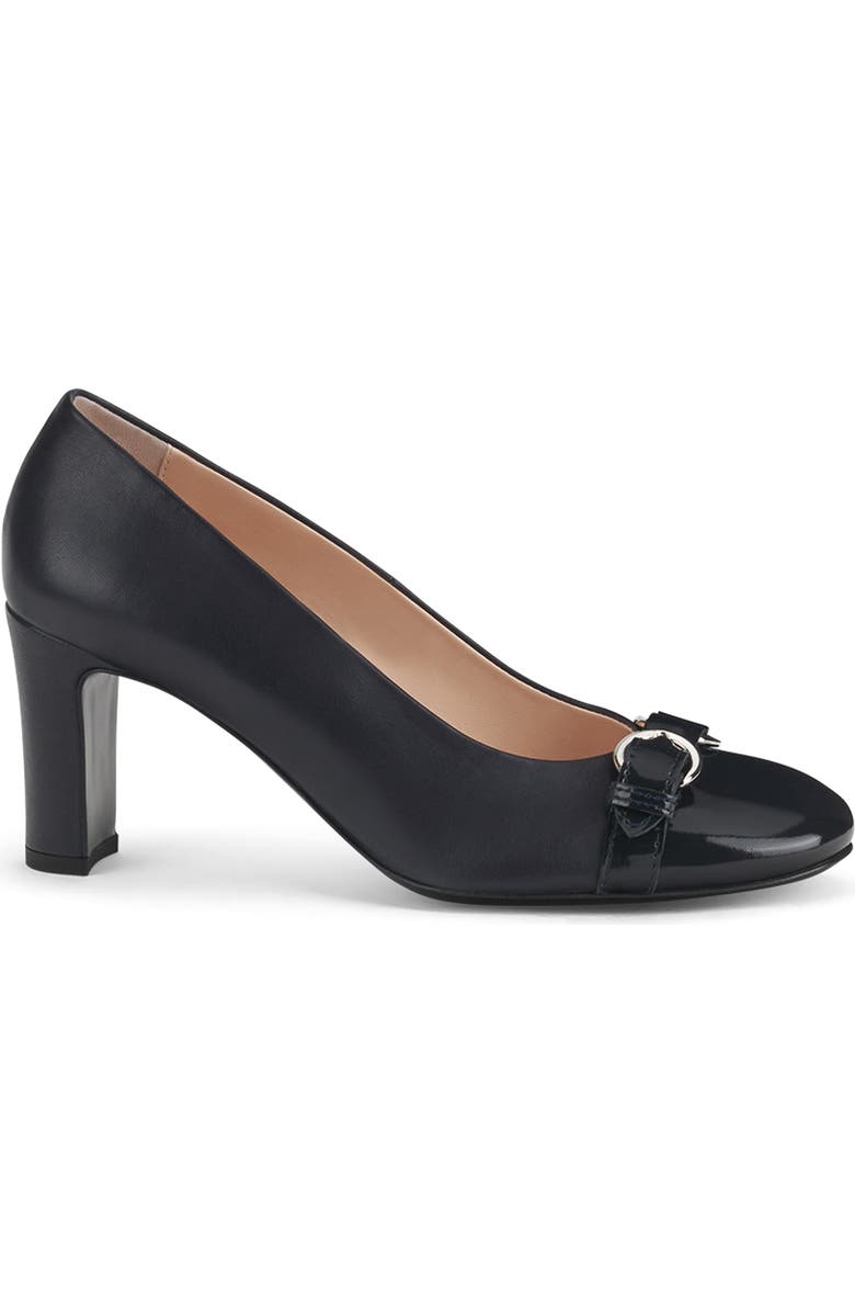 AGL Irina Cap Toe Pump, Alternate, color, Navy-Nigh-Navy