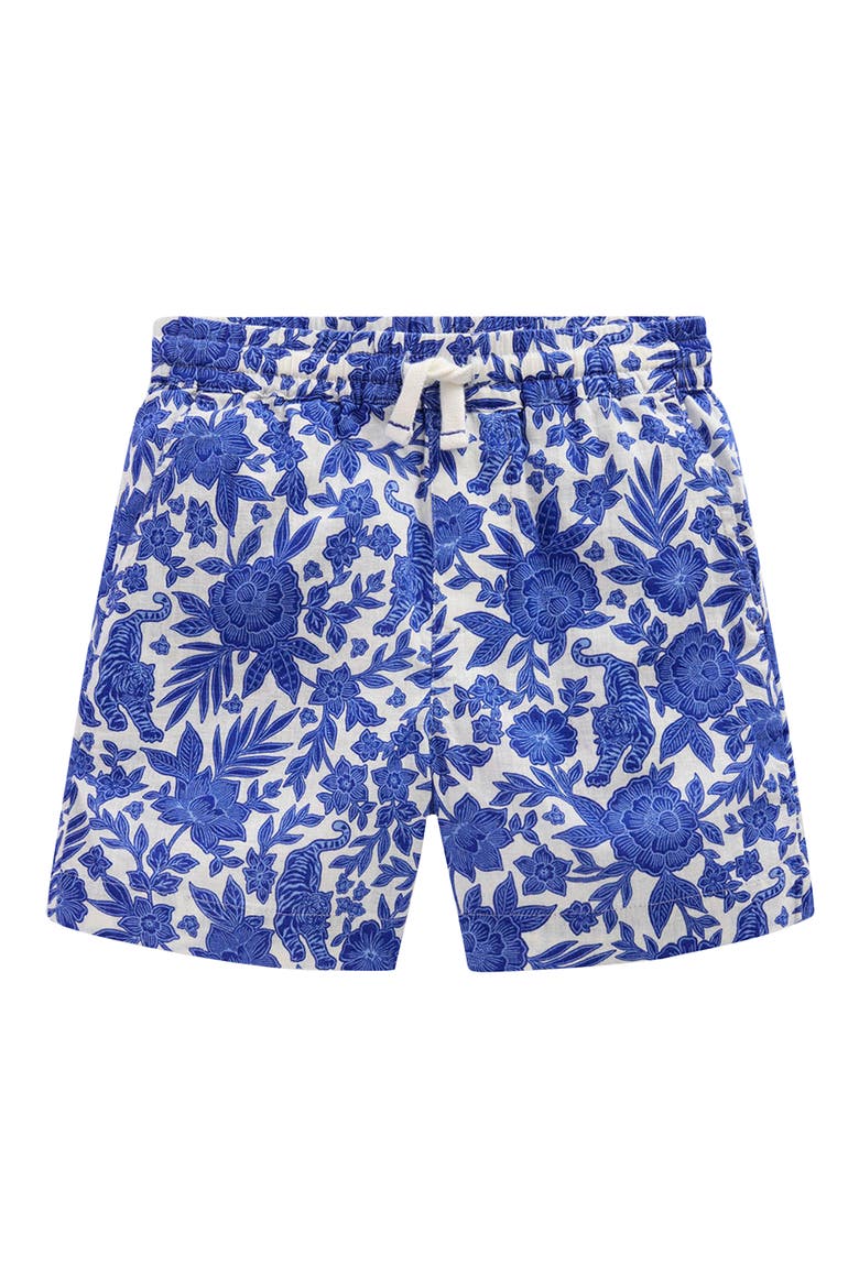 Kids' Linen & Cotton Shorts, Main, color, TIGER WOODBLOCK