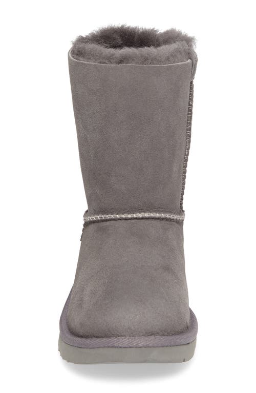 Ugg(r) Kids' Bailey Bow Ii Water Resistant Genuine Shearling Boot In Gray