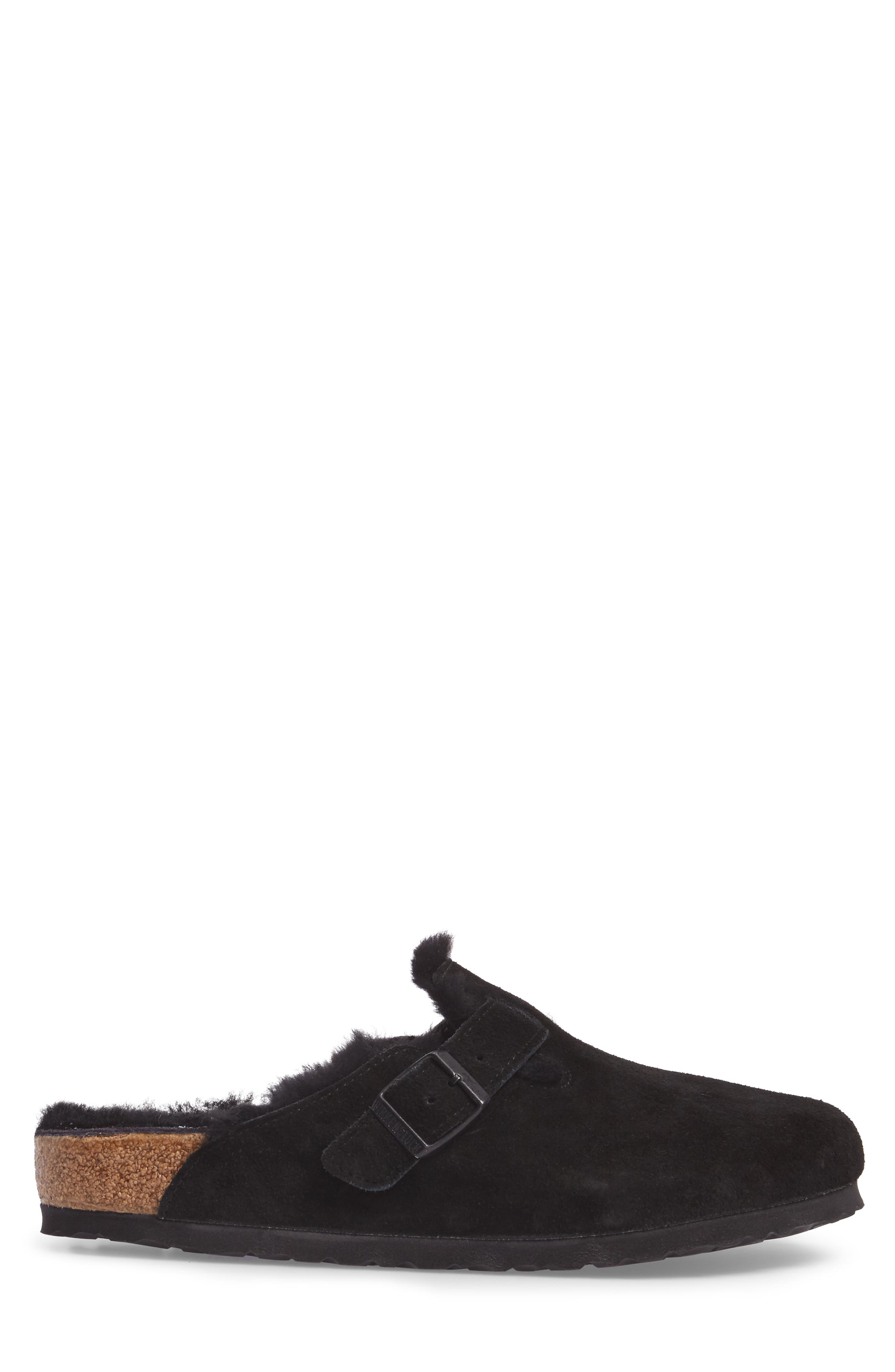 Boston Genuine Shearling Lined Clog, Alternate, color, BLACK