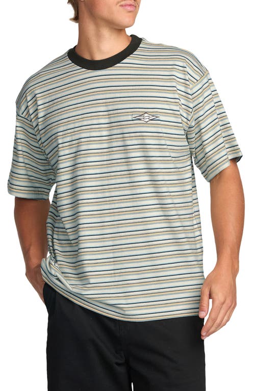 Billabong Baxter Stripe T-shirt In Gray