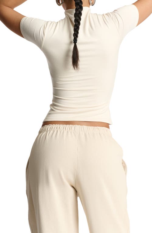 Naked Wardrobe Mock Neck Top In Cream