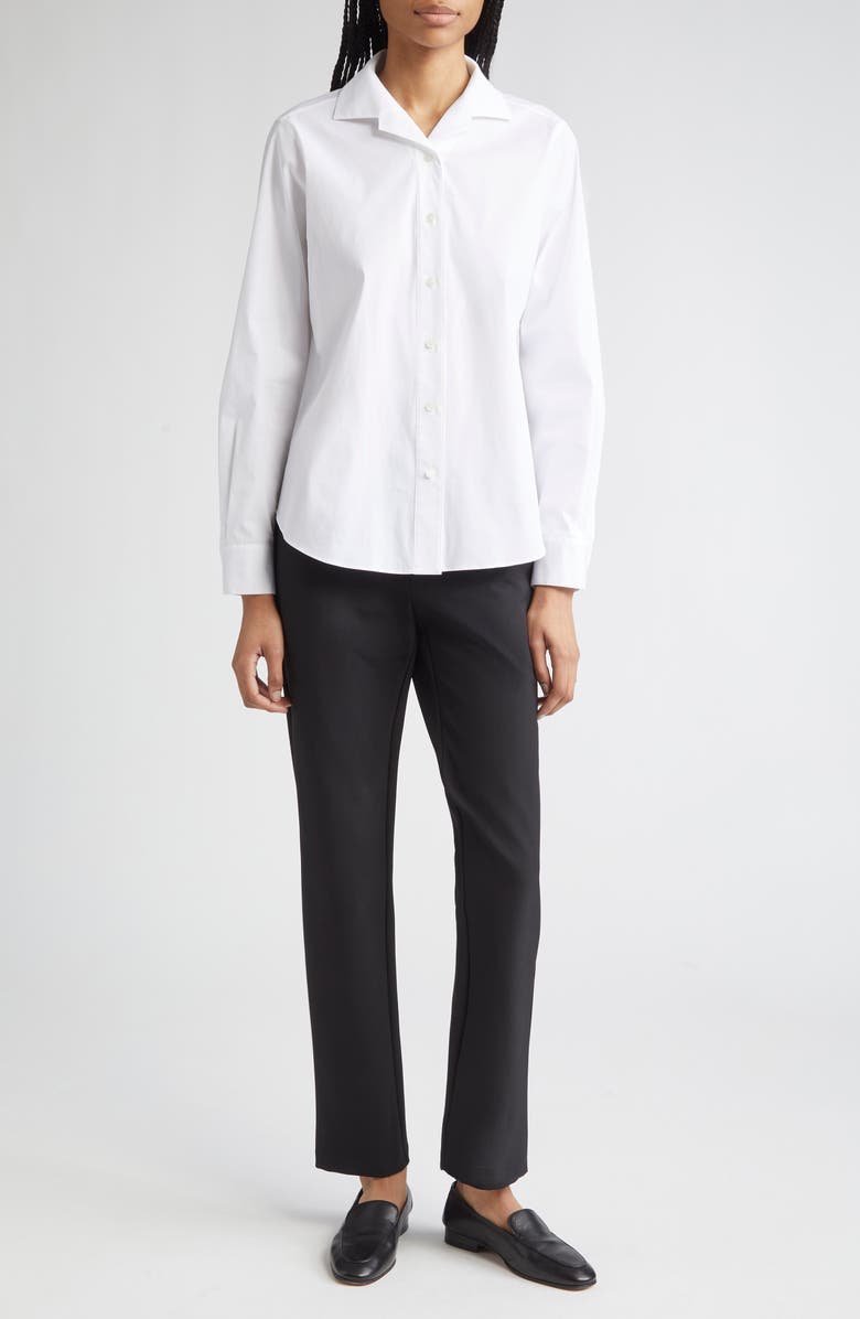 Lafayette 148 New York Waldorf Straight Leg Ankle Pants, Alternate, color, Black