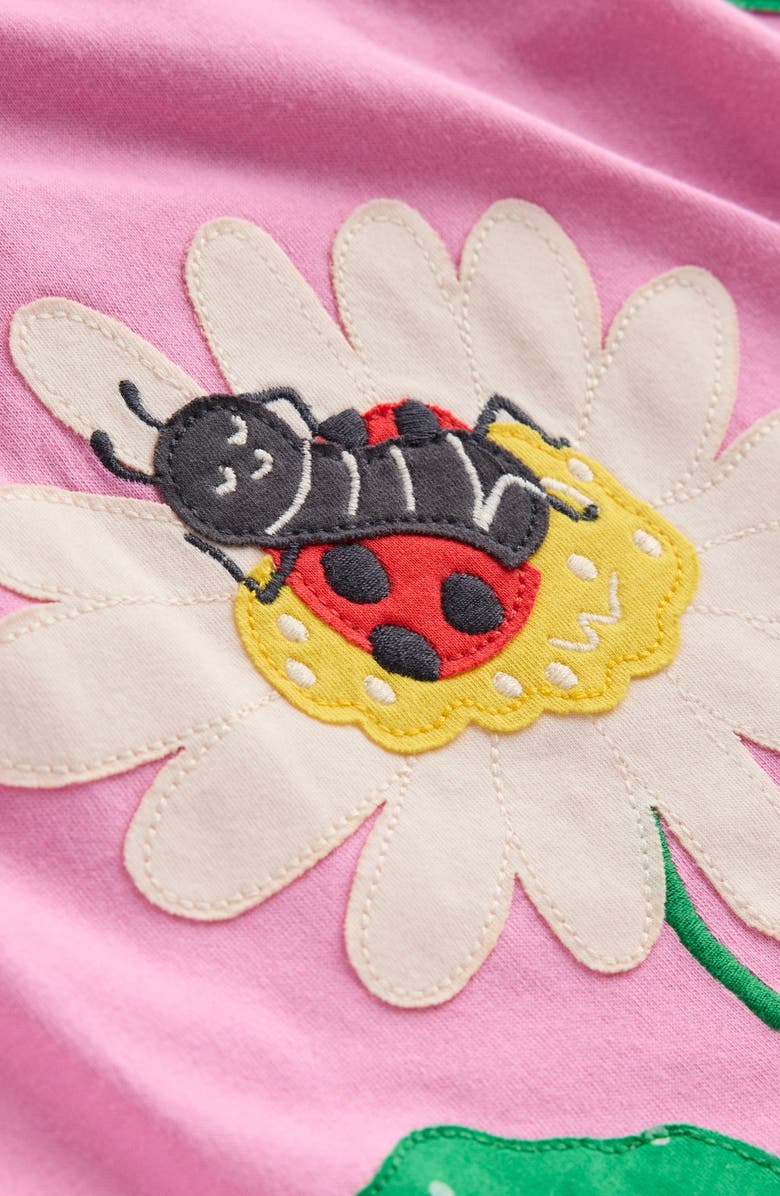 Mini Boden Kids' Floral Appliqué Cotton Tunic & Leggings Set, Alternate, color, 