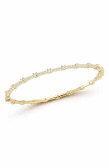 CHLOE AND MADISON 14K Gold Plate Cubic Zirconia Bangle Bracelet