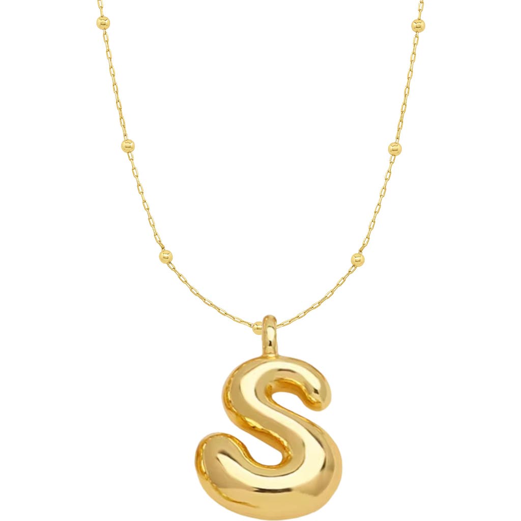 Emma Rae Bubble Initial Necklace in Letter S  product