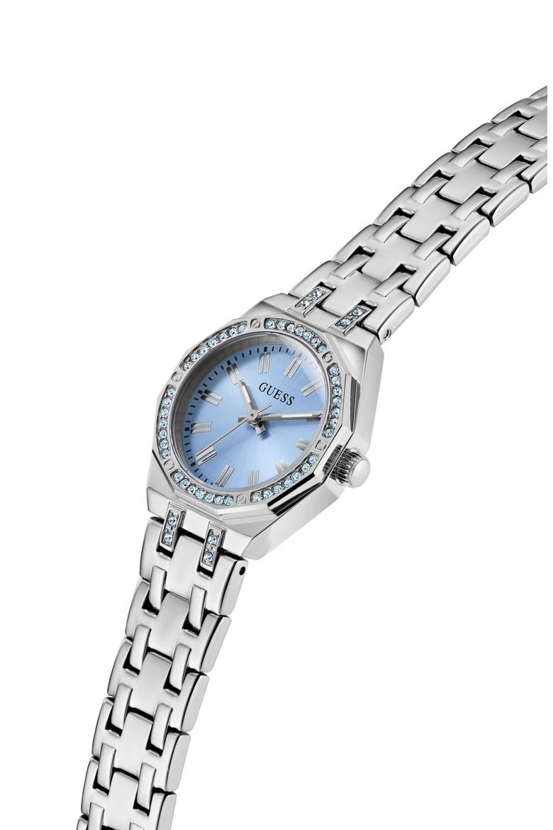 Pixie Crystal Detail Bracelet Watch, 25mm, Alternate, color, SILVER TONE