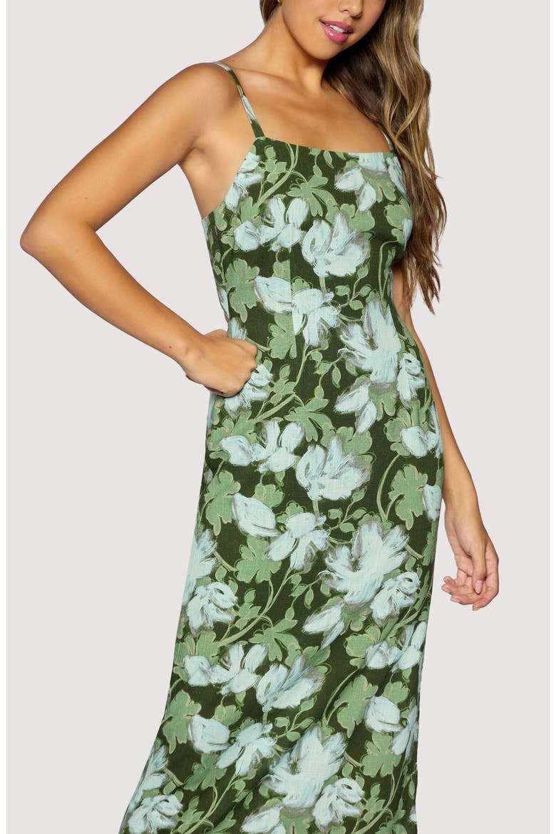 Petal Grove Back Cutout Dress, Alternate, color, GREEN MULTI