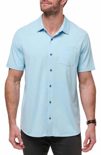 Sands of Time Short Sleeve Stretch Button-Up Shirt