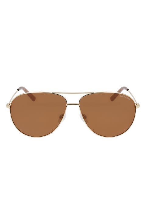 61mm Aviator Sunglasses