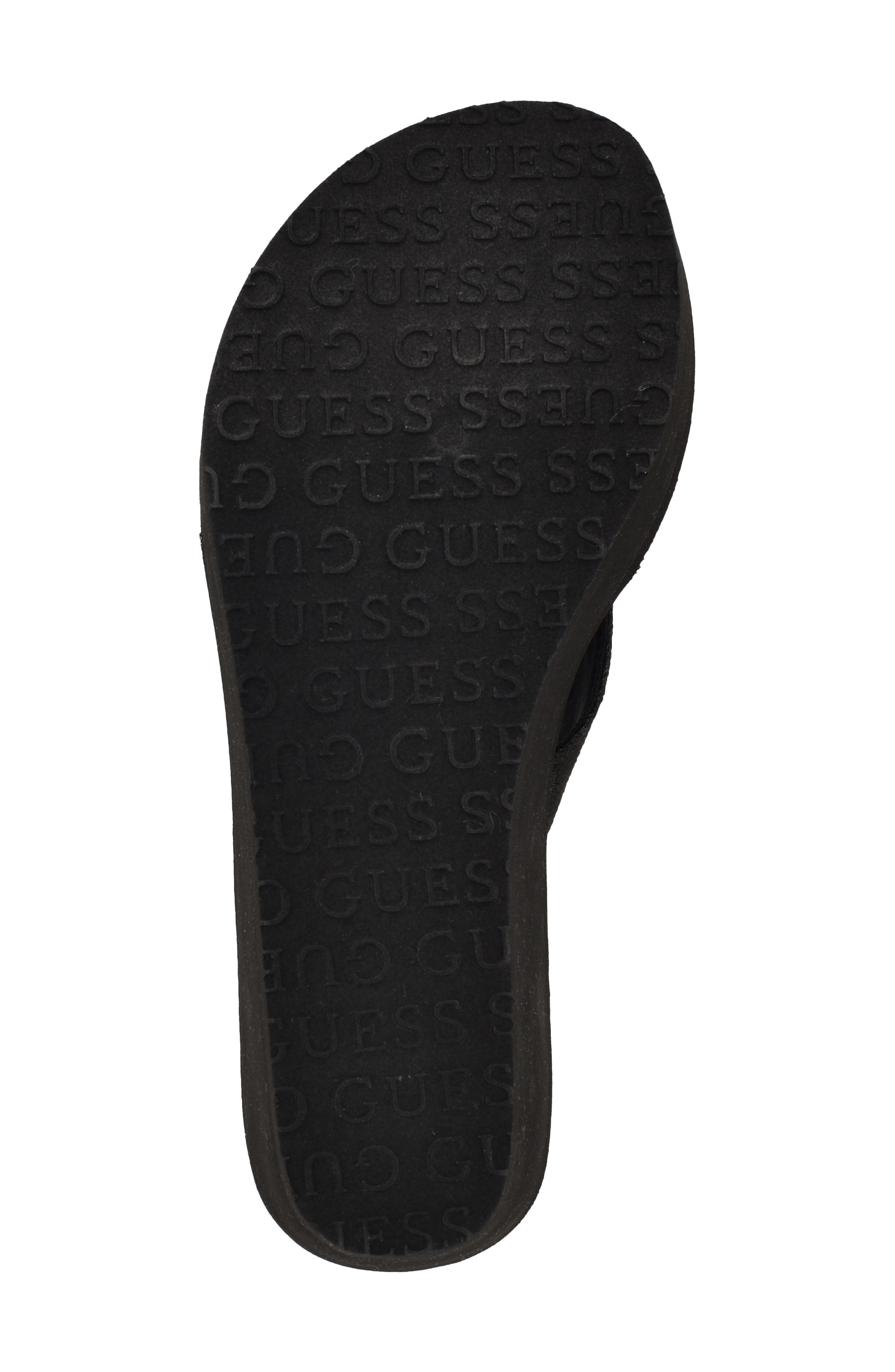 GUESS Shai Platform Wedge Flip Flop, Alternate, color, Black