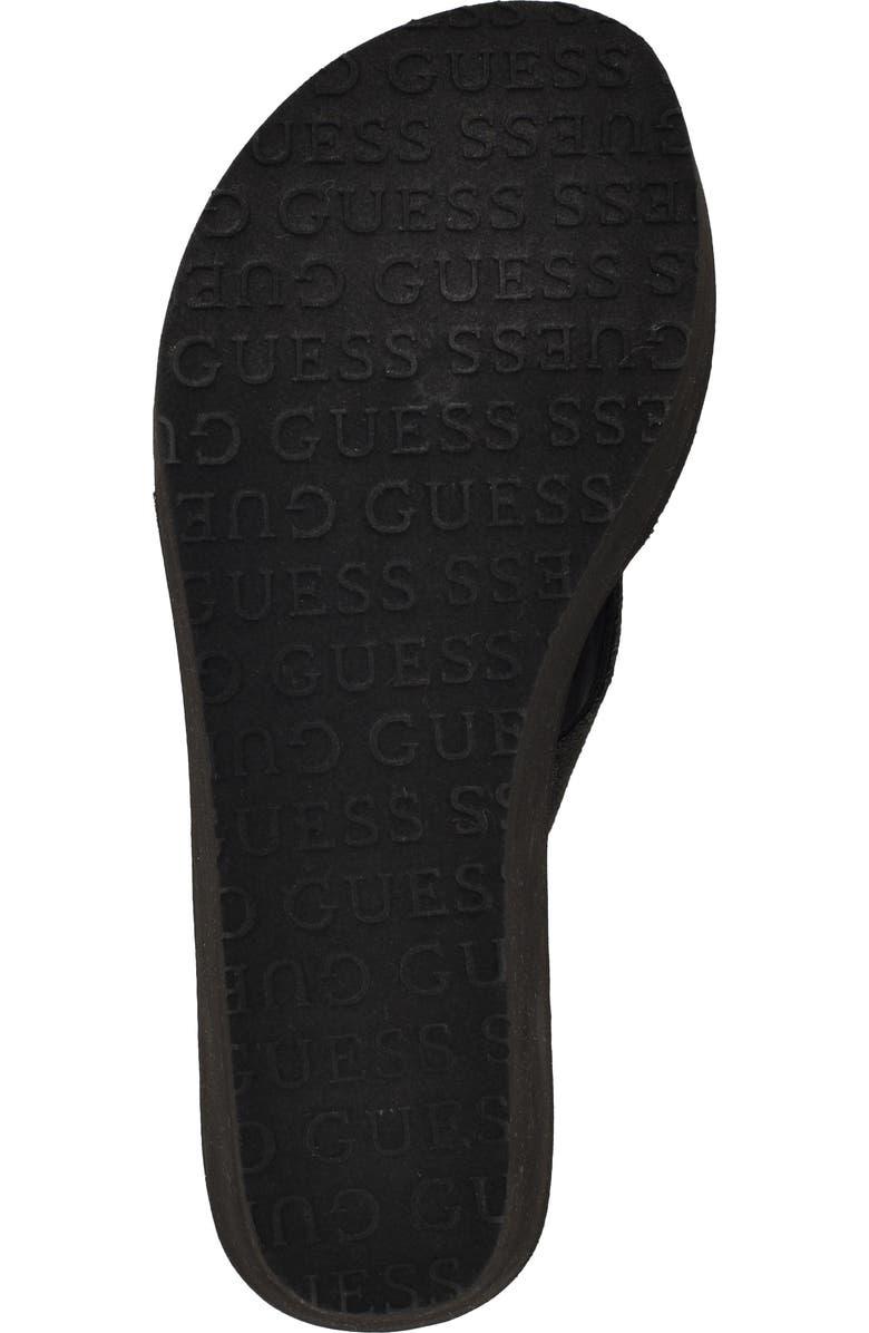 GUESS Shai Platform Wedge Flip Flop, Alternate, color, Black