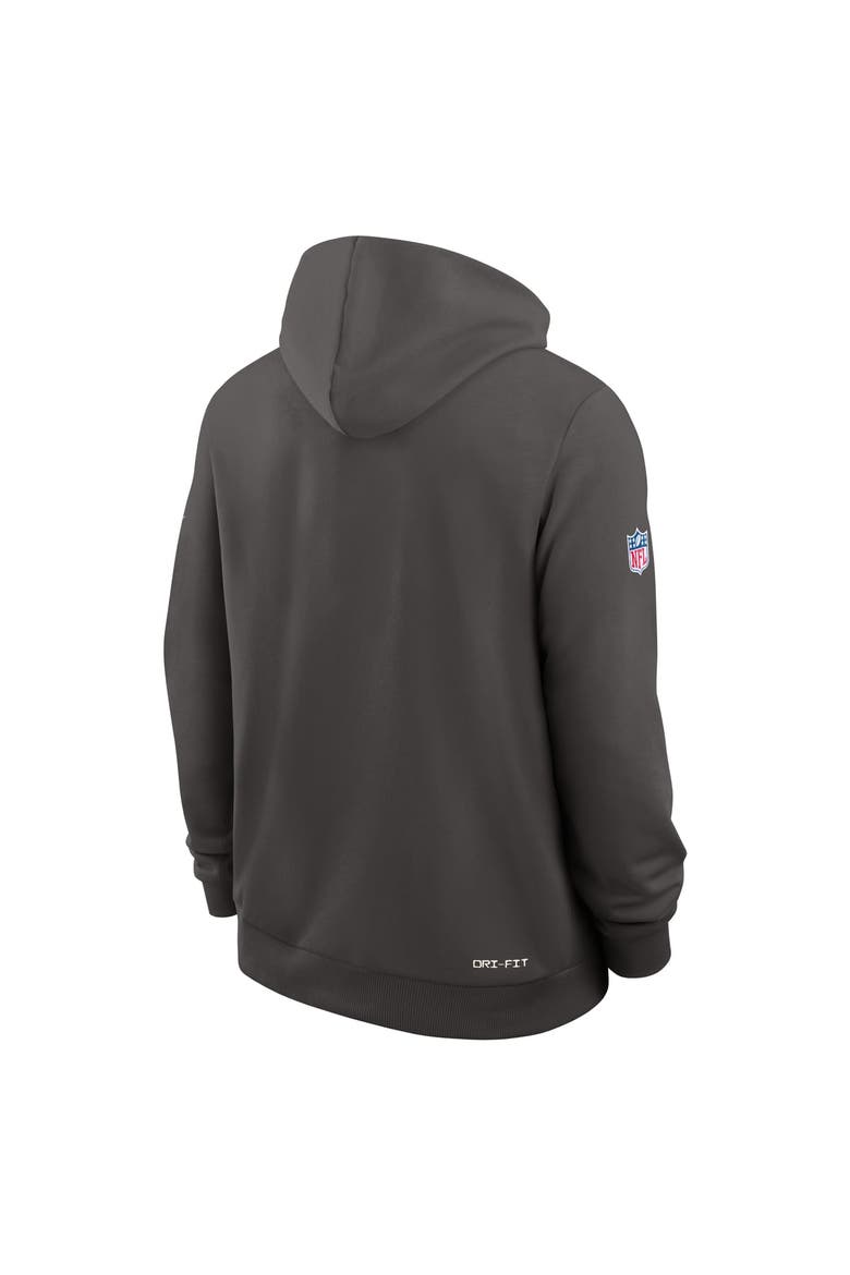 Men's Nike Pewter Tampa Bay Buccaneers Sideline Standard Issue Top Prospect Dri-FIT Hoodie, Alternate, color, Pewter
