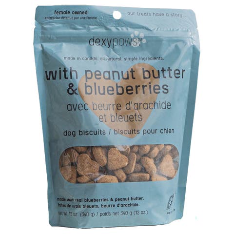 Peanut Butter & Blueberry Dog Biscuits 12oz