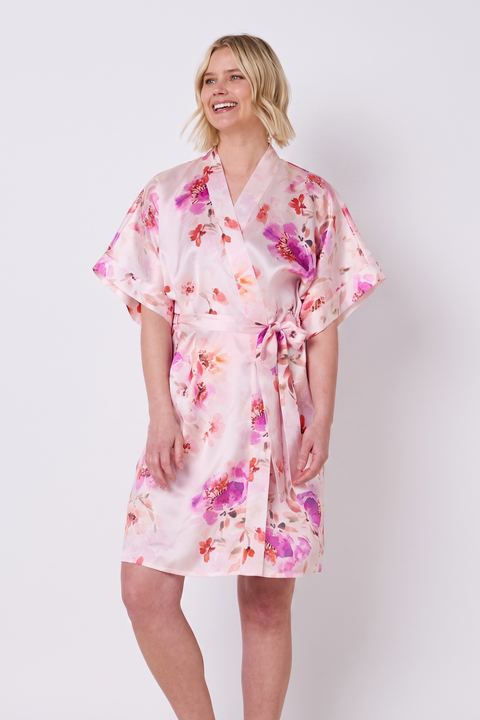 Floral Silk Robe