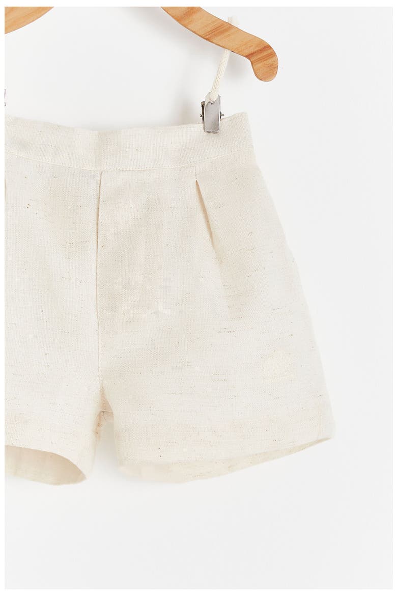 Premium Cotton Linen Short for Infant, Alternate, color, Ivory